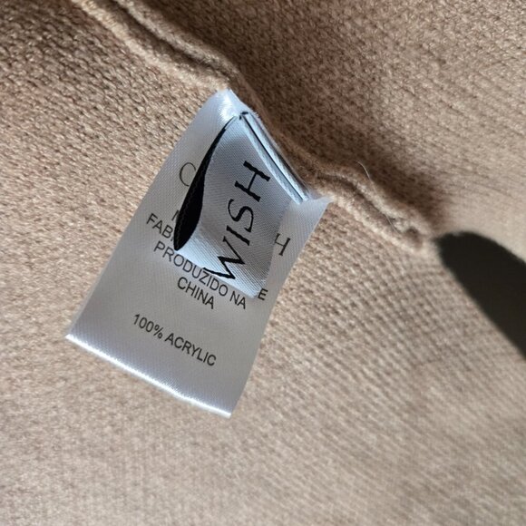 Chicwish Classy Open Front Knit Coat in Light Tan ~ Medium - Picture 4 of 8